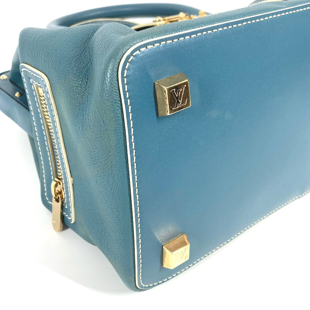 LOUIS VUITTON Handbag M91807 Suhari leather blue Suhari Angnieux PM Women Used Authentic