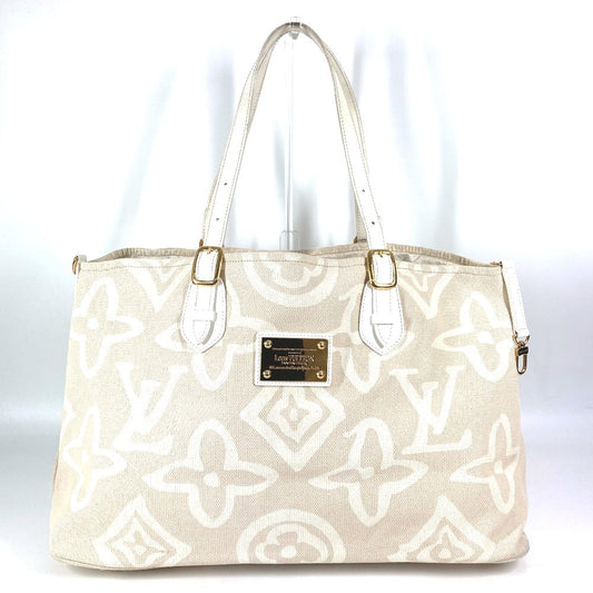 LOUIS VUITTON Tote Bag M95675 Leather / canvas Beige type Cruise line Taicienne GM Women Used Authentic