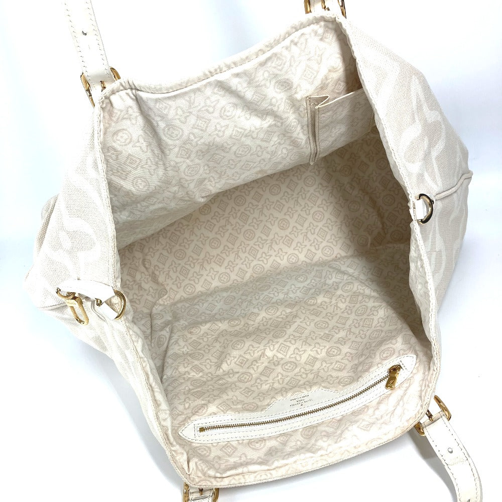 LOUIS VUITTON Tote Bag M95675 Leather / canvas Beige type Cruise line Taicienne GM Women Used Authentic