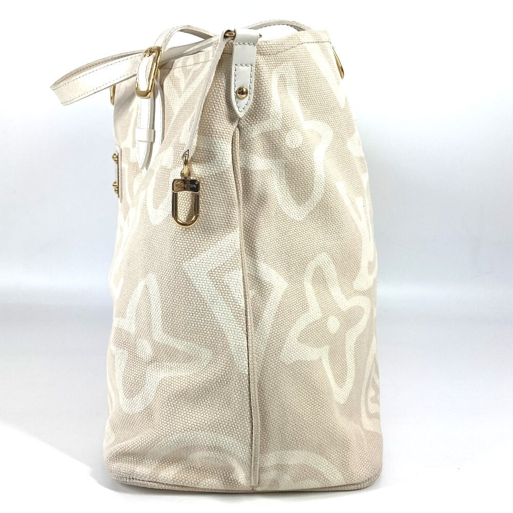 LOUIS VUITTON Tote Bag M95675 Leather / canvas Beige type Cruise line Taicienne GM Women Used Authentic