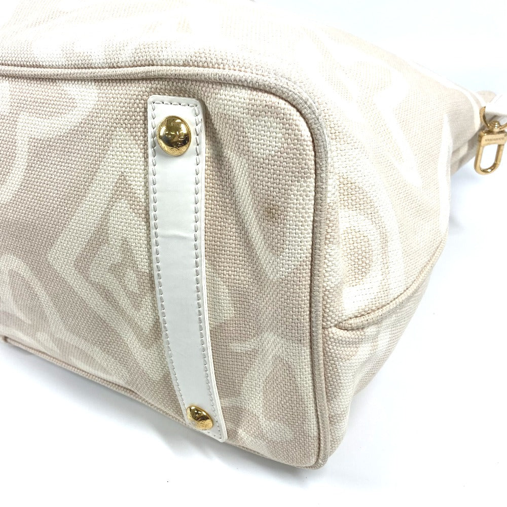 LOUIS VUITTON Tote Bag M95675 Leather / canvas Beige type Cruise line Taicienne GM Women Used Authentic