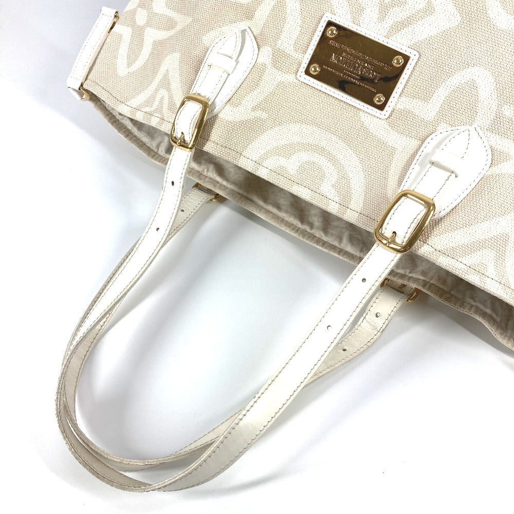 LOUIS VUITTON Tote Bag M95675 Leather / canvas Beige type Cruise line Taicienne GM Women Used Authentic
