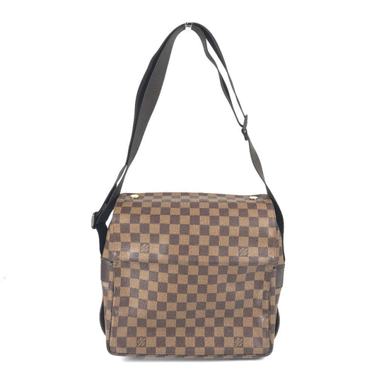 LOUIS VUITTON Shoulder Bag N45255 Damier canvas Brown Damier Naviglio Women(Unisex) Used Authentic
