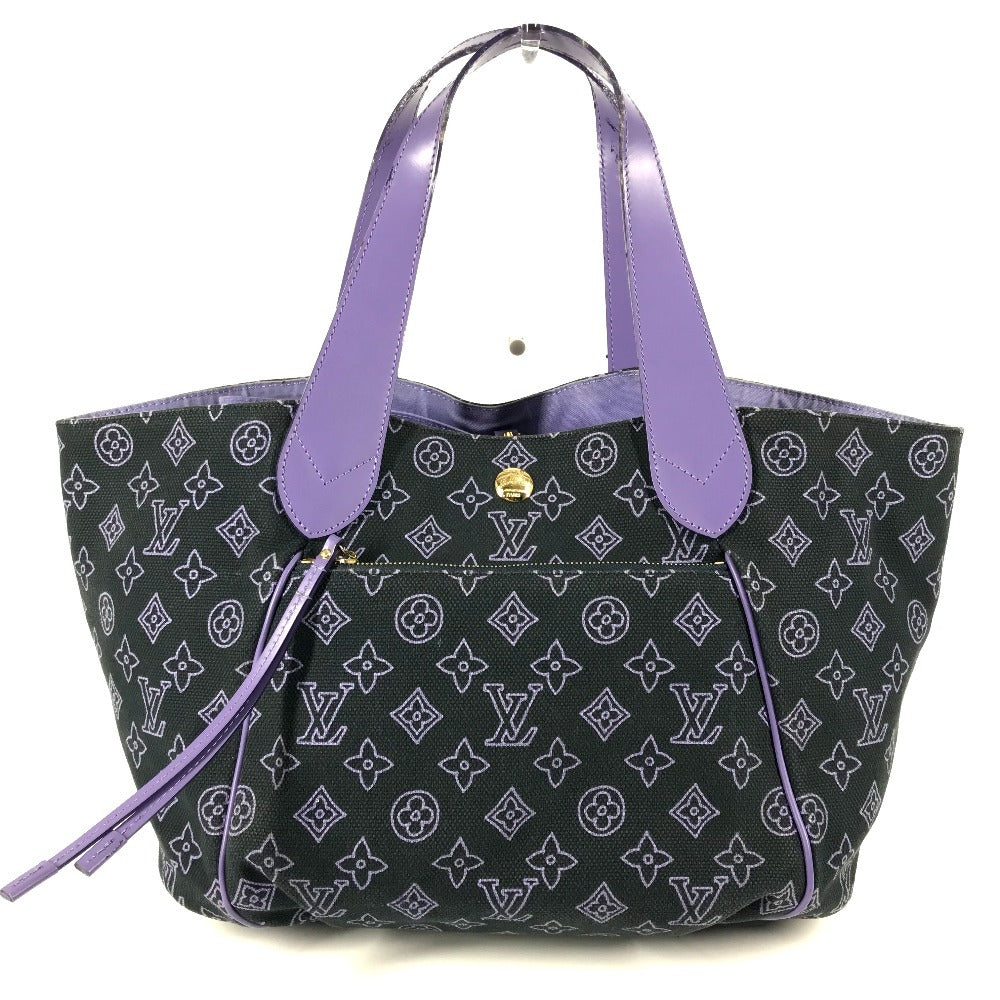 LOUIS VUITTON Shoulder Bag M95983 Leather / canvas purple Monogram beach line Hippo Ipanema PM