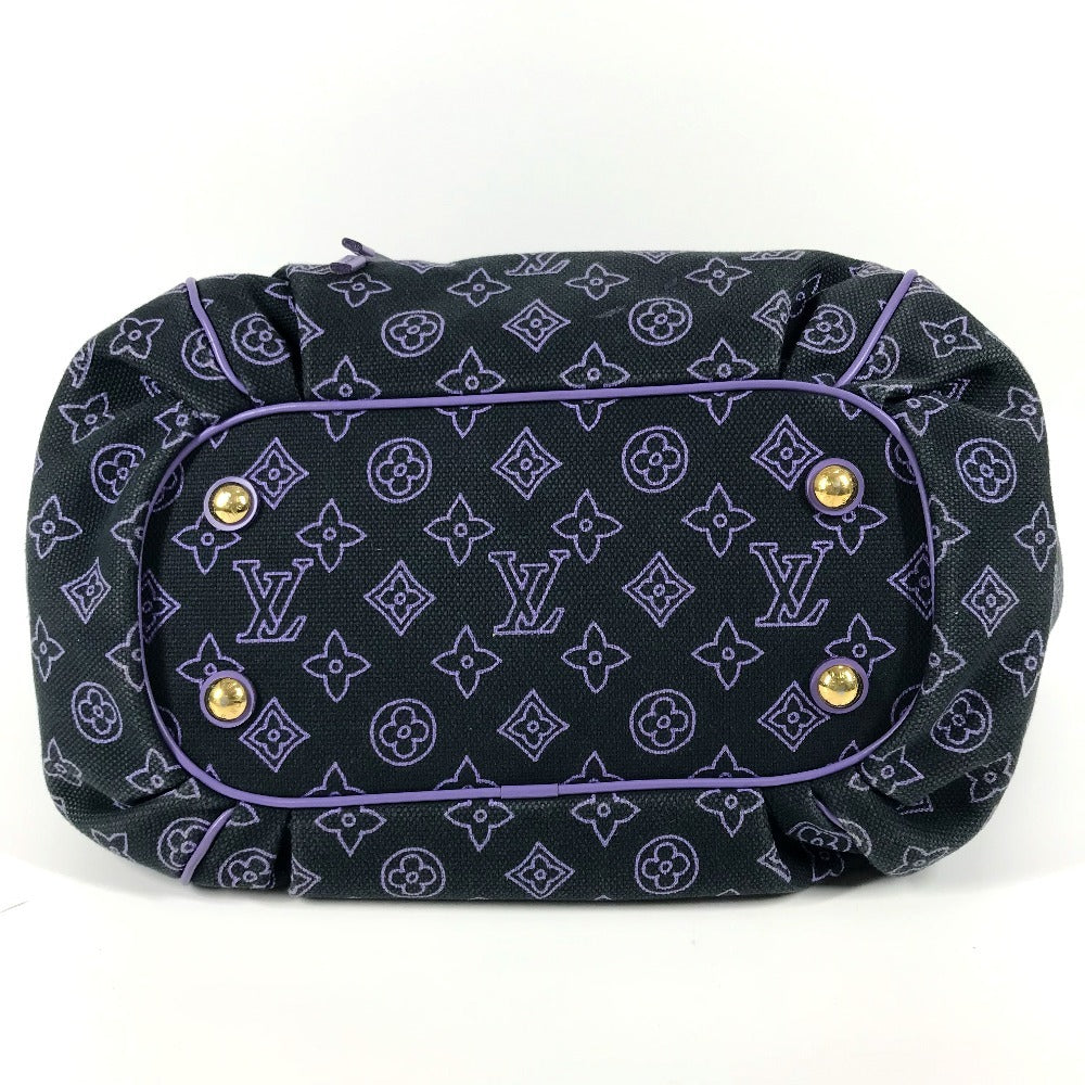 LOUIS VUITTON Shoulder Bag M95983 Leather / canvas purple Monogram beach line Hippo Ipanema PM