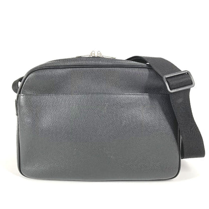 LOUIS VUITTON Shoulder Bag M30152 Taiga Leather black Taiga Reporter PM unisex(Unisex) Used Authentic