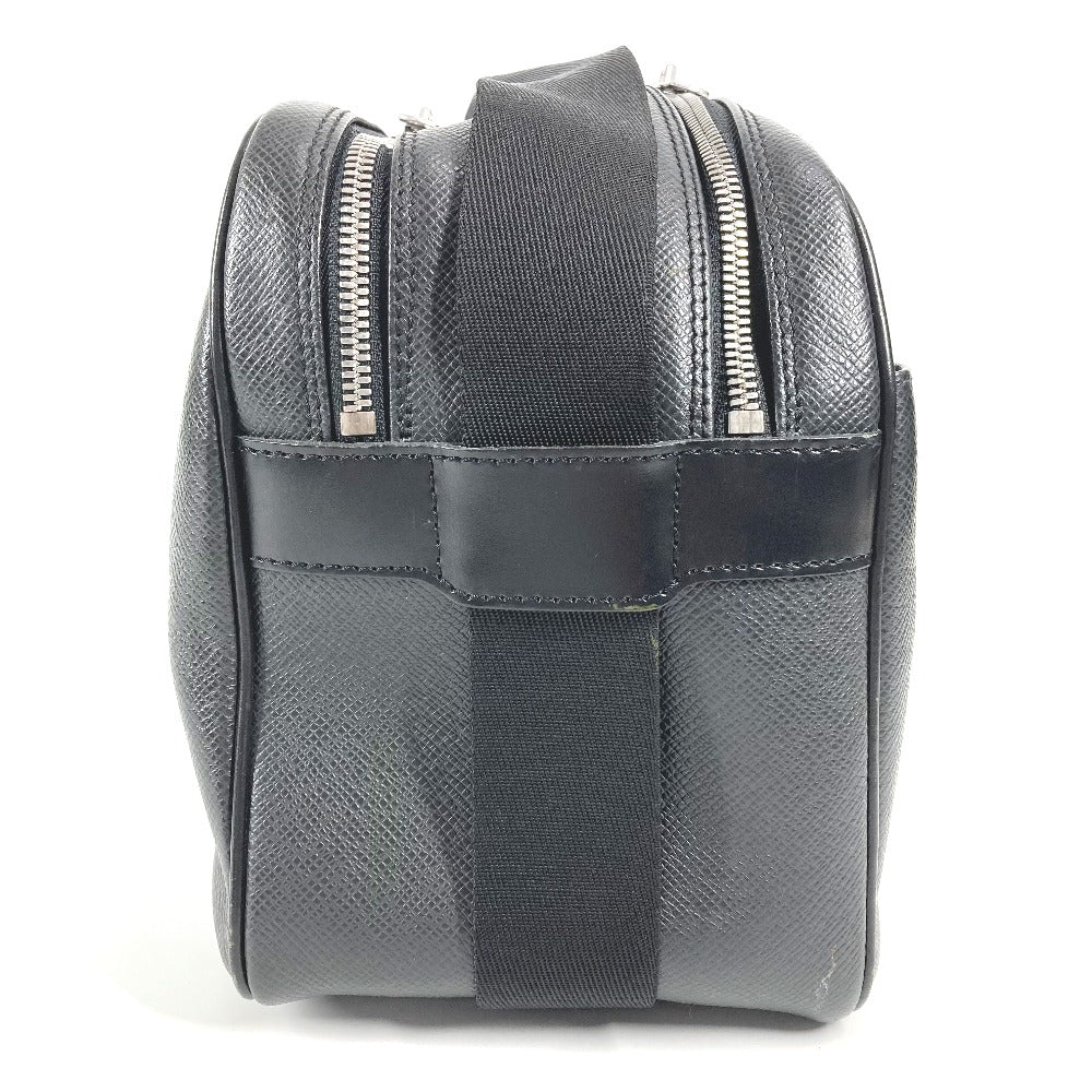 LOUIS VUITTON Shoulder Bag M30152 Taiga Leather black Taiga Reporter PM unisex(Unisex) Used Authentic
