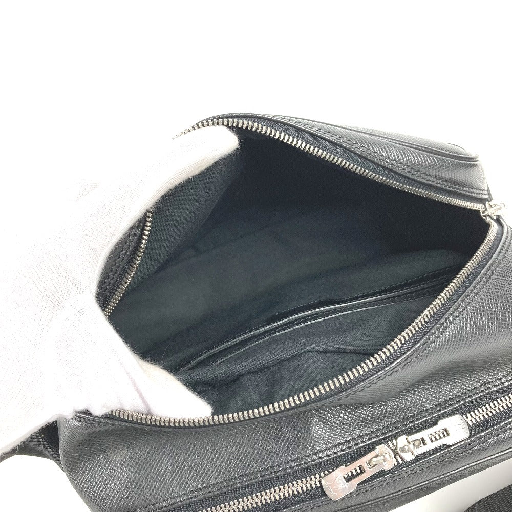 LOUIS VUITTON Shoulder Bag M30152 Taiga Leather black Taiga Reporter PM unisex(Unisex) Used Authentic