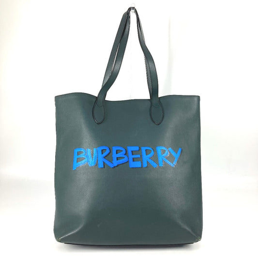 BURBERRY Shoulder Bag 4077155 leather khaki logo unisex(Unisex) Used Authentic