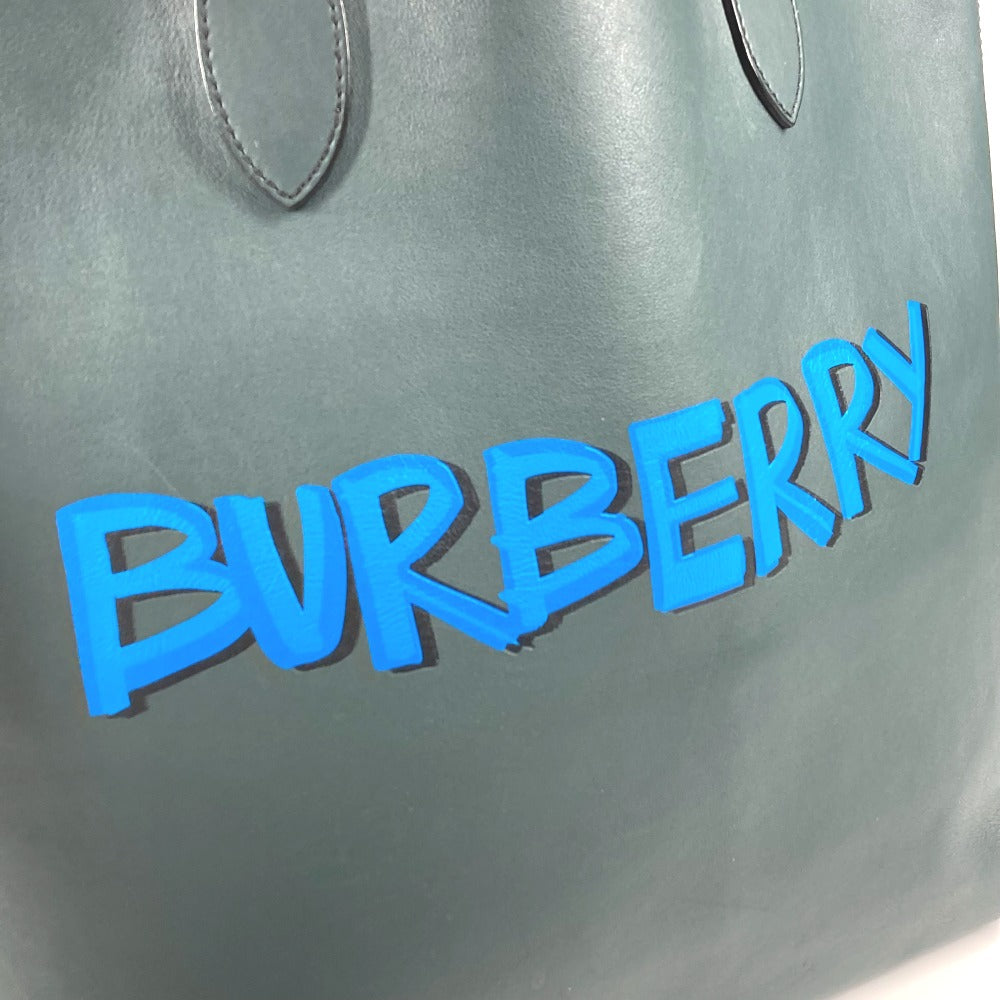 BURBERRY Shoulder Bag 4077155 leather khaki logo unisex(Unisex) Used Authentic
