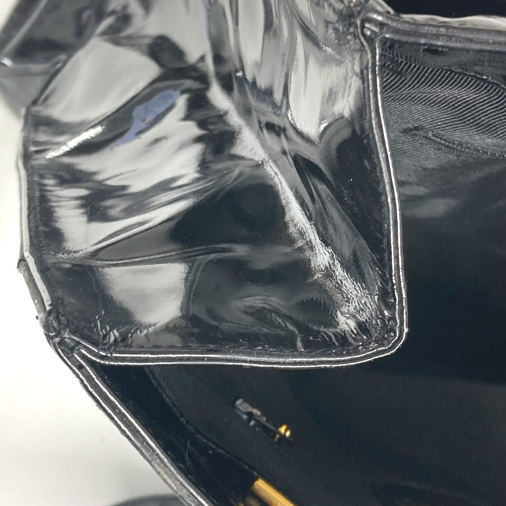 CHANEL Shoulder Bag Patent leather black Shoulder Decacoco CC COCO Mark