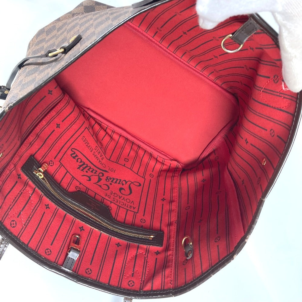 LOUIS VUITTON Shoulder Bag N51105 Damier canvas Brown Damier Neverfull MM unisex(Unisex) Used Authentic