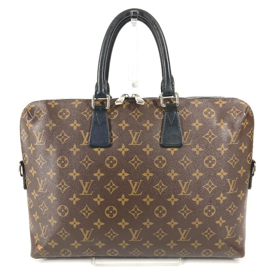 LOUIS VUITTON Handbag M40868 Monogram macacer canvas Brown Monogram macacer Porto documan Jules PDJ mens Used Authentic
