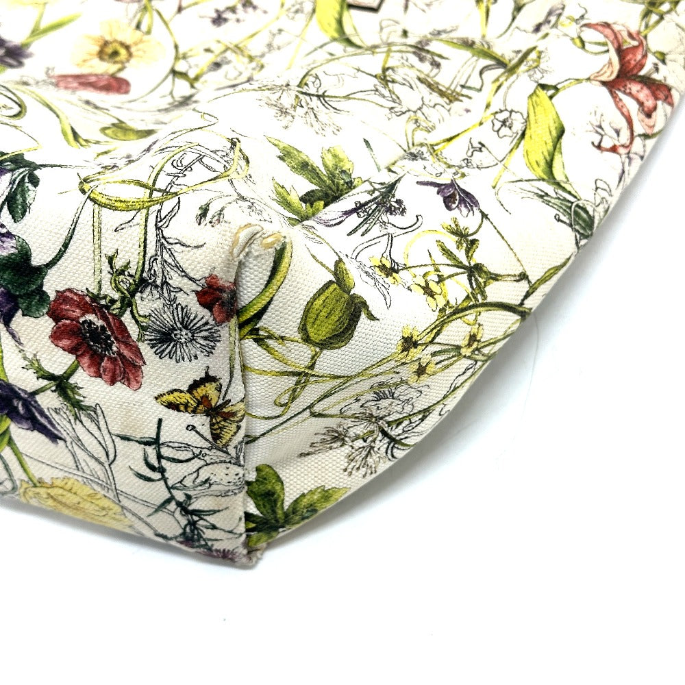 GUCCI Tote Bag 282439 Leather / canvas multicolor bag handbag Flora floral pattern Women Used Authentic