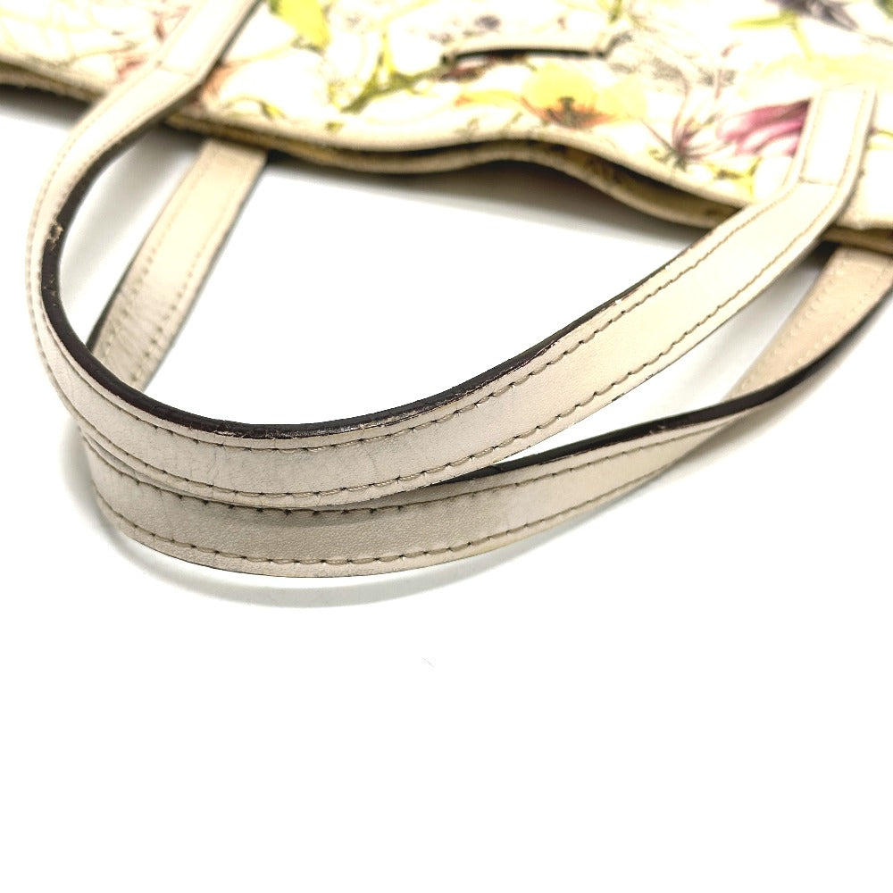 GUCCI Tote Bag 282439 Leather / canvas multicolor bag handbag Flora floral pattern Women Used Authentic