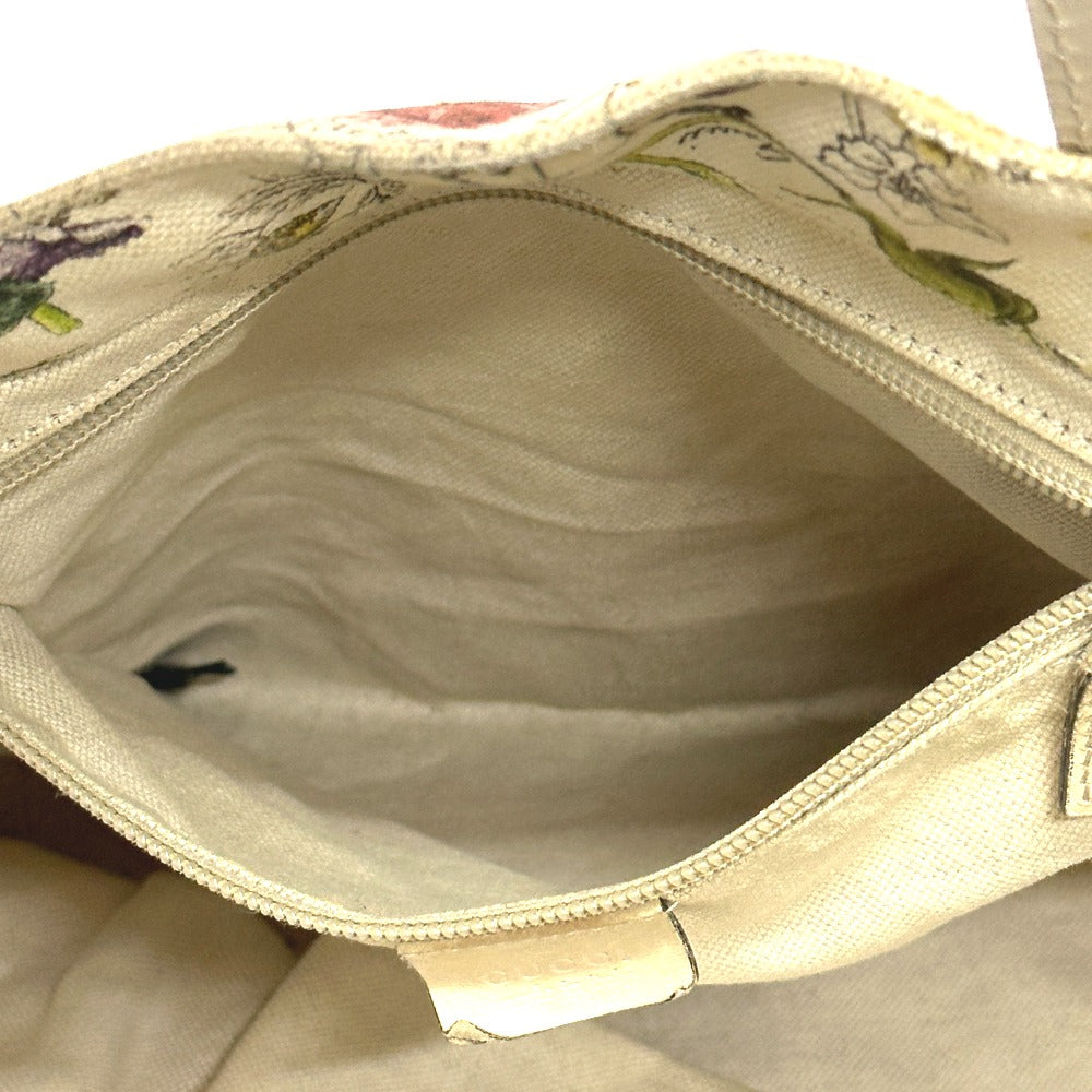 GUCCI Tote Bag 282439 Leather / canvas multicolor bag handbag Flora floral pattern Women Used Authentic