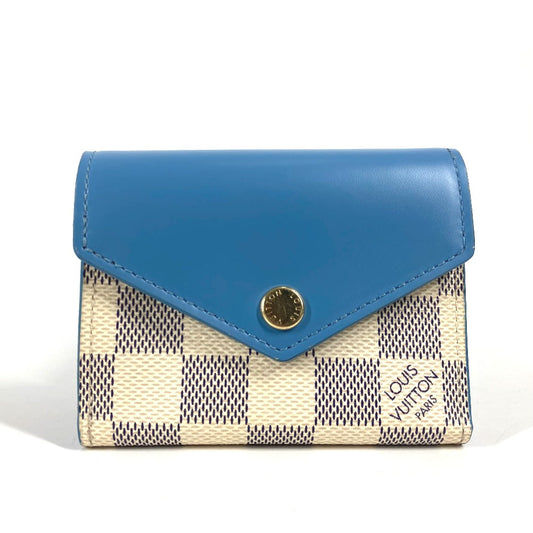 LOUIS VUITTON Trifold wallet N60219 Damier Azur Canvas blue Damier Azur Portefeuille Zoe