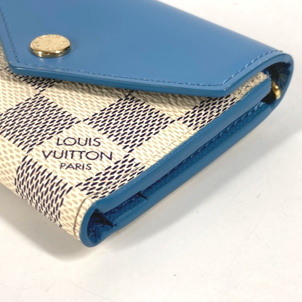 LOUIS VUITTON Trifold wallet N60219 Damier Azur Canvas blue Damier Azur Portefeuille Zoe