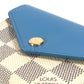 LOUIS VUITTON Trifold wallet N60219 Damier Azur Canvas blue Damier Azur Portefeuille Zoe