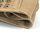 PRADA Handbag canvas beige Canapa logo studs