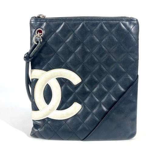 CHANEL Shoulder Bag leather black Cambon line CC COCO Mark