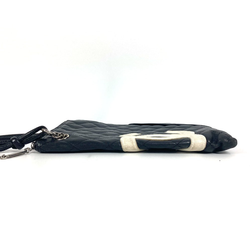 CHANEL Shoulder Bag leather black Cambon line CC COCO Mark