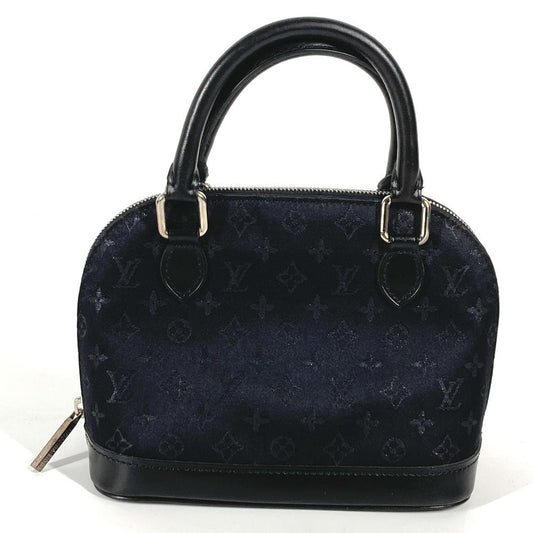 LOUIS VUITTON Handbag M92146 Satin / leather black Monogram satin Little Alma