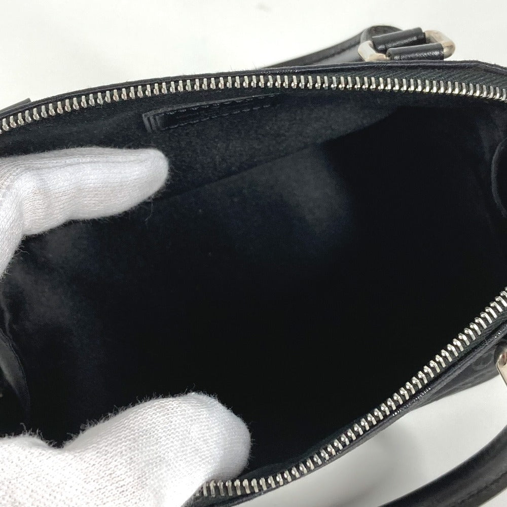 LOUIS VUITTON Handbag M92146 Satin / leather black Monogram satin Little Alma