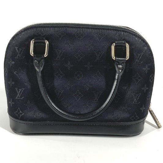 LOUIS VUITTON Handbag M92146 Satin / leather black Monogram satin Little Alma