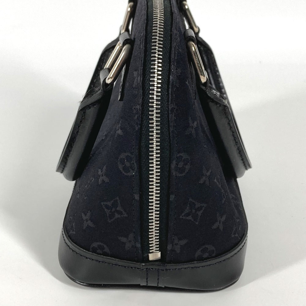 LOUIS VUITTON Handbag M92146 Satin / leather black Monogram satin Little Alma