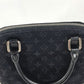 LOUIS VUITTON Handbag M92146 Satin / leather black Monogram satin Little Alma