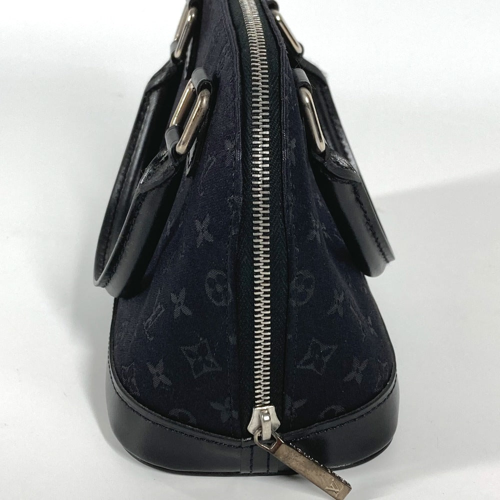 LOUIS VUITTON Handbag M92146 Satin / leather black Monogram satin Little Alma