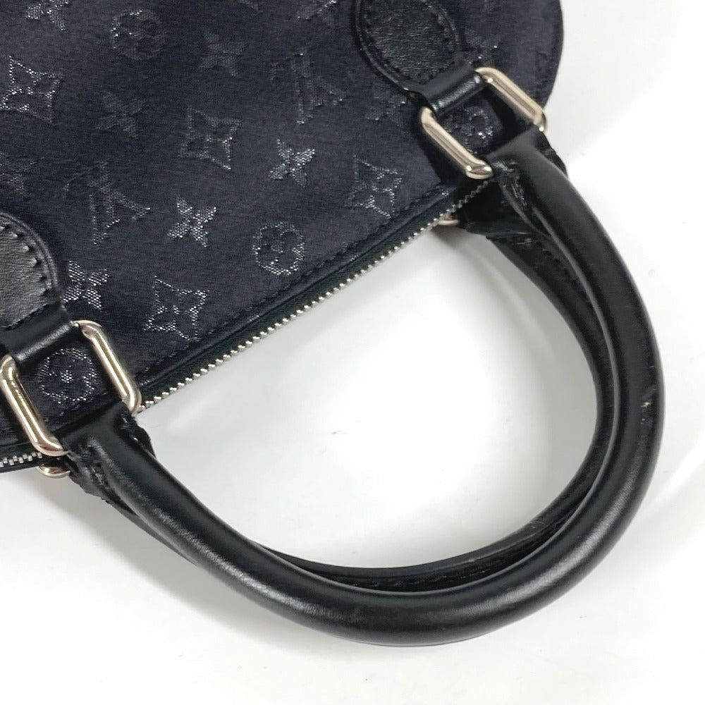 LOUIS VUITTON Handbag M92146 Satin / leather black Monogram satin Little Alma