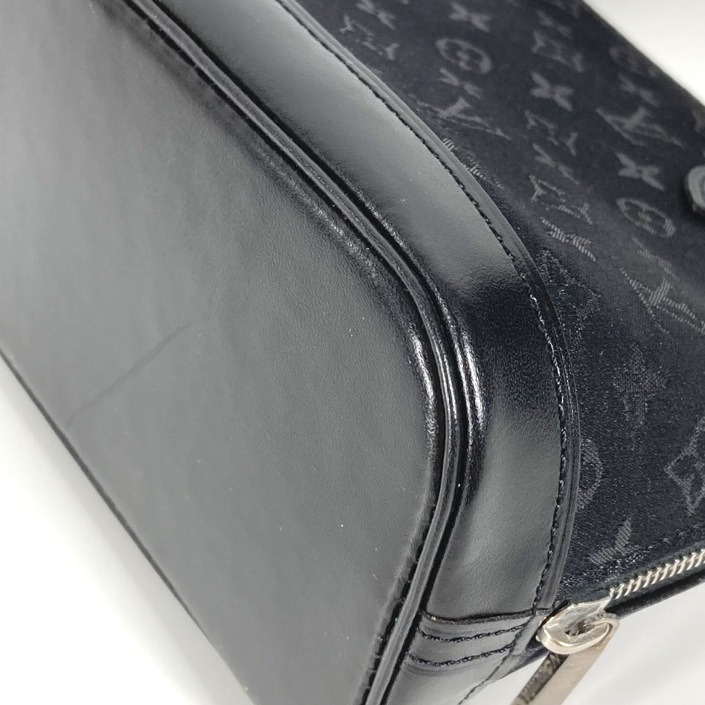 LOUIS VUITTON Handbag M92146 Satin / leather black Monogram satin Little Alma