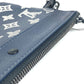 LOUIS VUITTON Clutch bag M83382 Monogram shadow leather Navy Monogram shadow pochette to go unisex(Unisex) Used Authentic