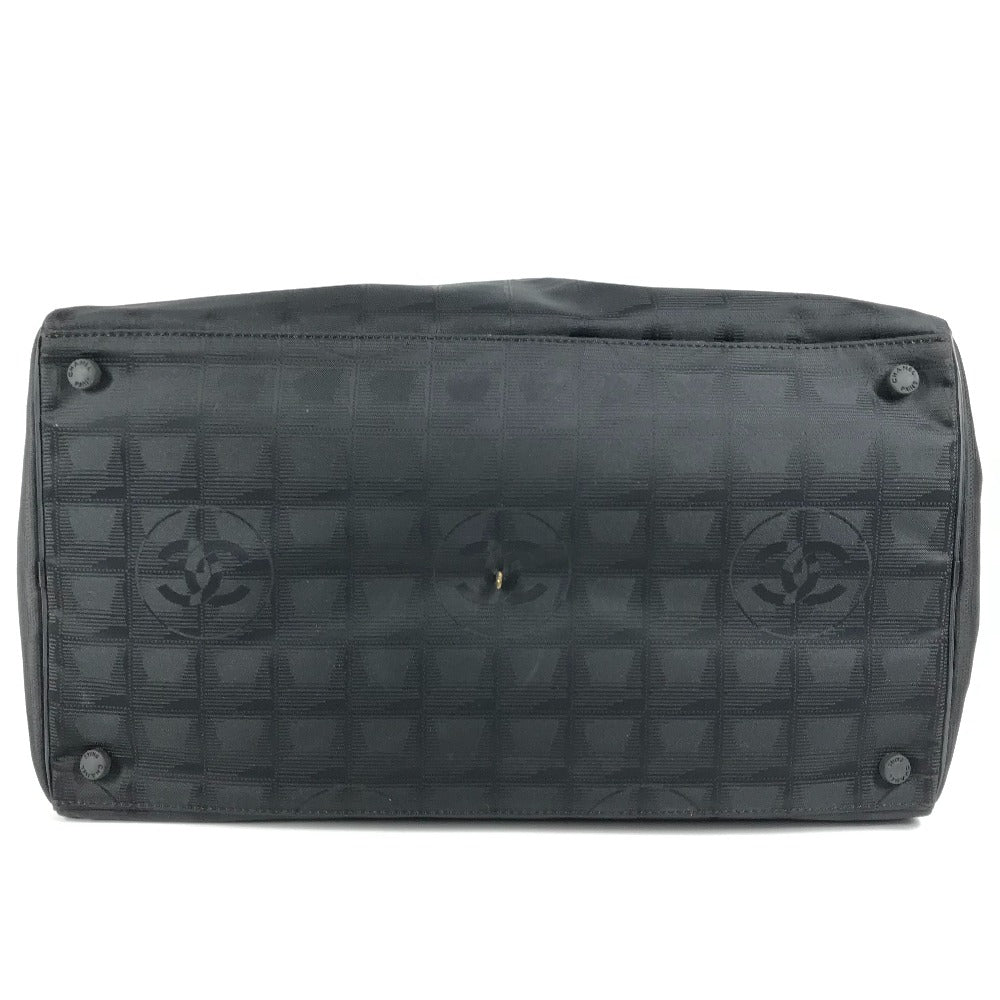 CHANEL Boston Duffel bag A15966 Nylon black New travel line logo