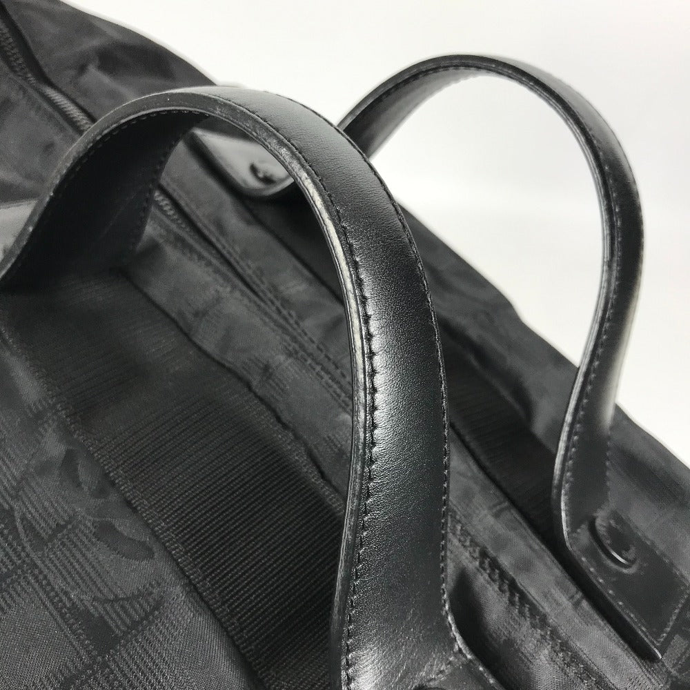 CHANEL Boston Duffel bag A15966 Nylon black New travel line logo