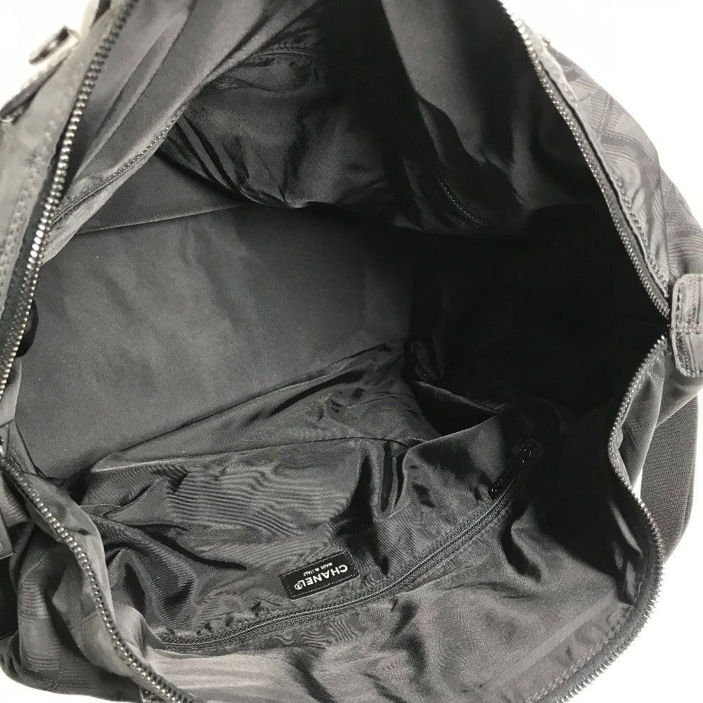 CHANEL Boston Duffel bag A15966 Nylon black New travel line logo