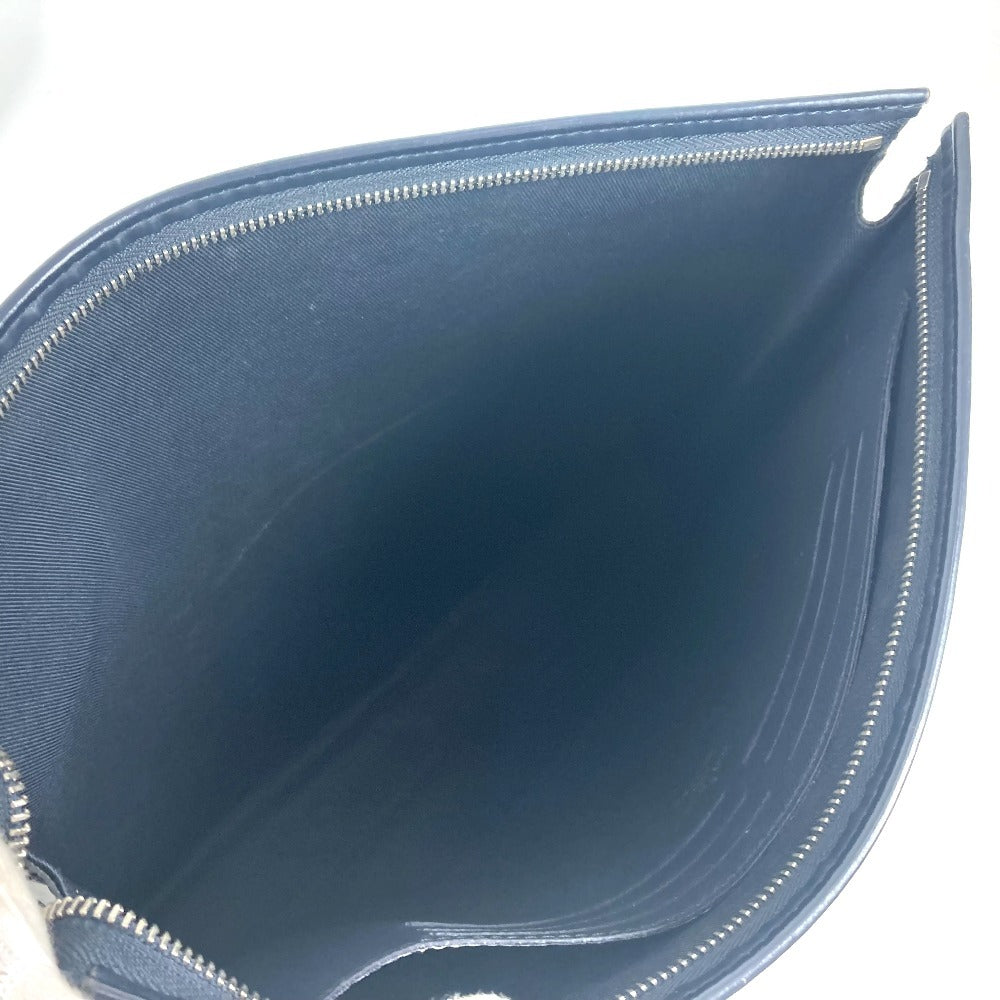 LOUIS VUITTON Clutch bag M66649 leather Navy Monogram Savannah Chapman Brothers Pochette Voyage GM
