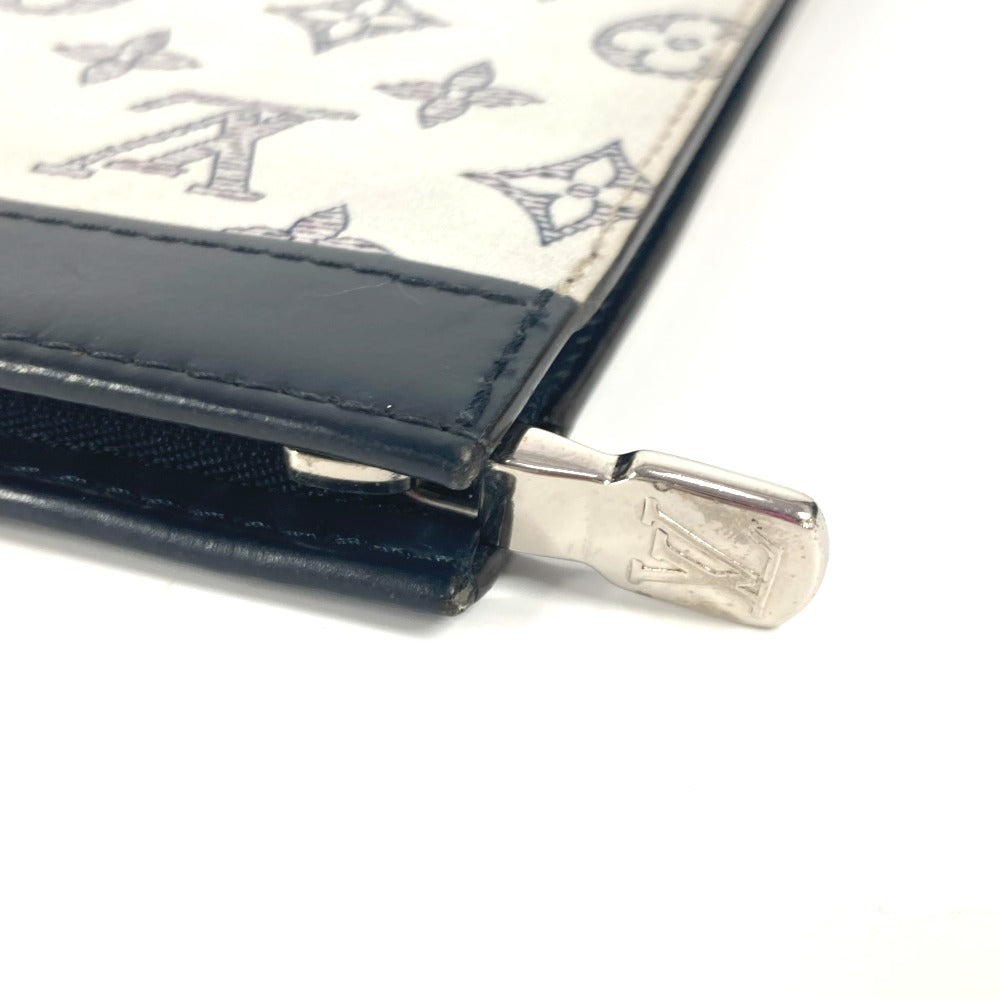 LOUIS VUITTON Clutch bag M66649 leather Navy Monogram Savannah Chapman Brothers Pochette Voyage GM
