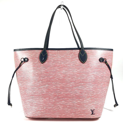 LOUIS VUITTON Shoulder Bag M54546 , Epi Denim Leather Red Epi denim Neverfull MM Women Used Authentic