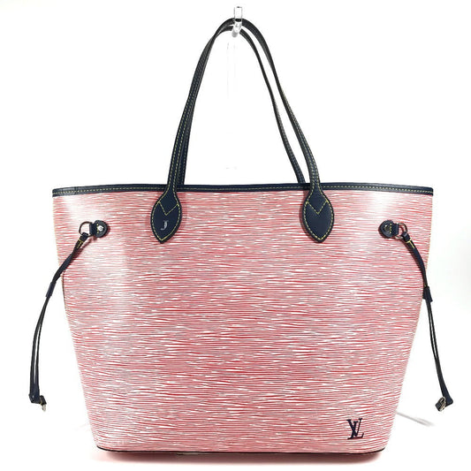 LOUIS VUITTON Shoulder Bag M54546 , Epi Denim Leather Red Epi denim Neverfull MM Women Used Authentic