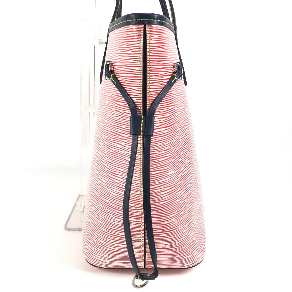 LOUIS VUITTON Shoulder Bag M54546 , Epi Denim Leather Red Epi denim Neverfull MM Women Used Authentic