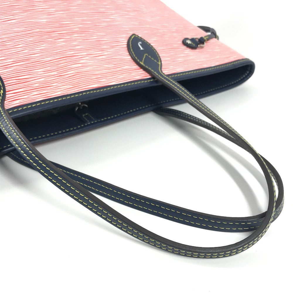 LOUIS VUITTON Shoulder Bag M54546 , Epi Denim Leather Red Epi denim Neverfull MM Women Used Authentic