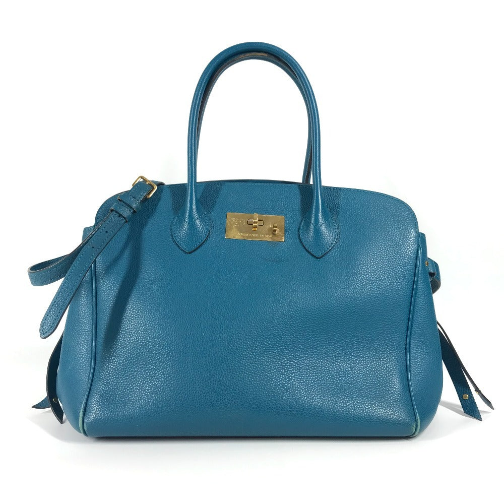 LOUIS VUITTON Tote Bag M55023 Taurillon Clemence Leather blue Mira MM