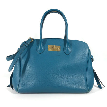 LOUIS VUITTON Tote Bag M55023 Taurillon Clemence Leather blue Mira MM