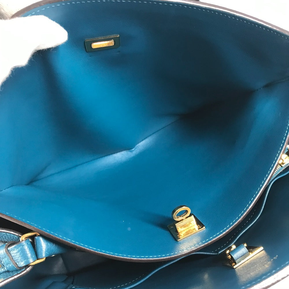 LOUIS VUITTON Tote Bag M55023 Taurillon Clemence Leather blue Mira MM