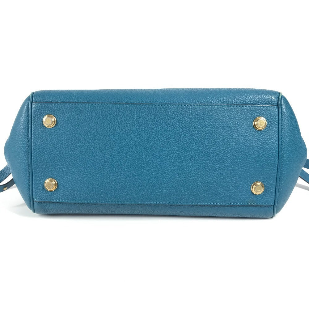 LOUIS VUITTON Tote Bag M55023 Taurillon Clemence Leather blue Mira MM