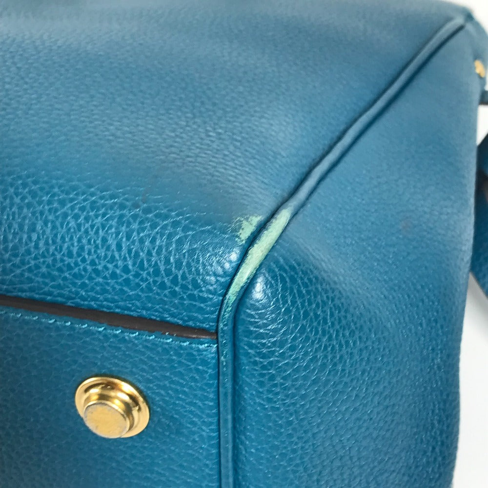 LOUIS VUITTON Tote Bag M55023 Taurillon Clemence Leather blue Mira MM