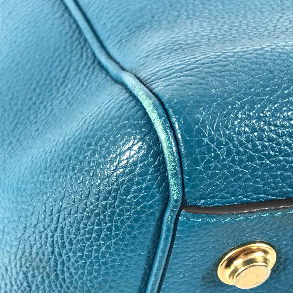 LOUIS VUITTON Tote Bag M55023 Taurillon Clemence Leather blue Mira MM